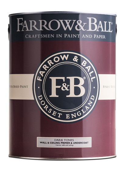Farrow & Ball Wall & Ceiling Primer & Undercoat - 5l - Dark Tones