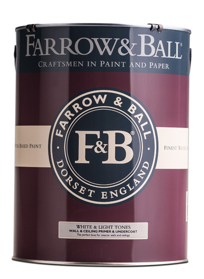 Farrow & Ball Wall & Ceiling Primer & Undercoat - 5l - White & Light Tones