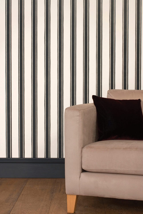 Farrow & Ball Wallpaper Block Print Stripe1937