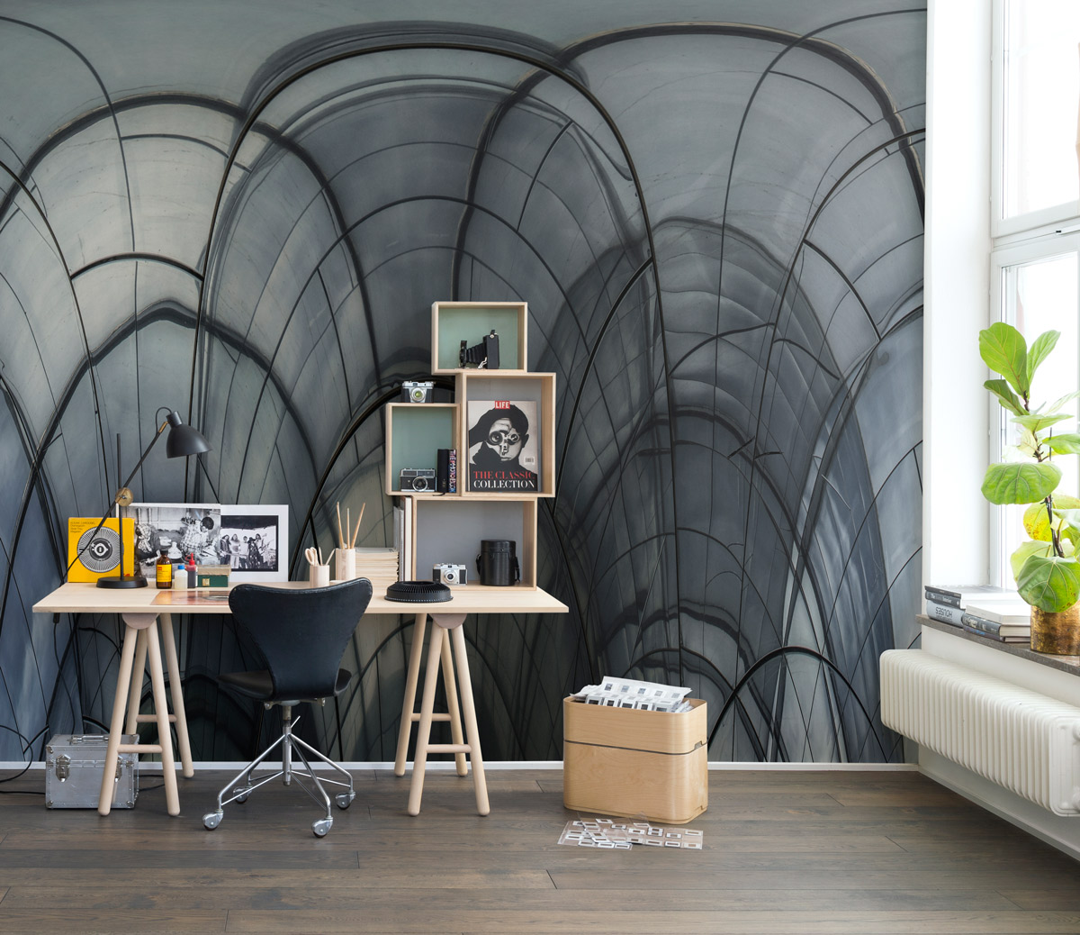 Rebel Walls Mural Glass Vault2418