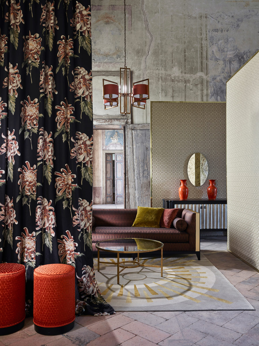 Art Deco Tapete Seizo Raku von Zoffany Smoked Pearl4028.1