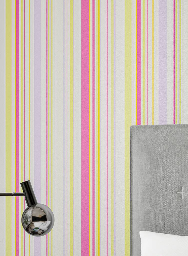 Harlequin Spectro Stripe Wallpaper 111961 Teal / Sedona / Rust
