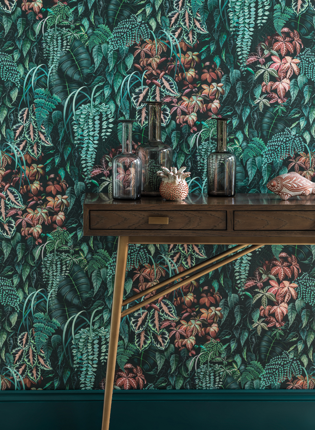 Osborne & Little Wallpaper Green Wall6753