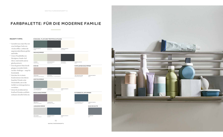 Farbtonfächer und Bücher von Farrow & Ball