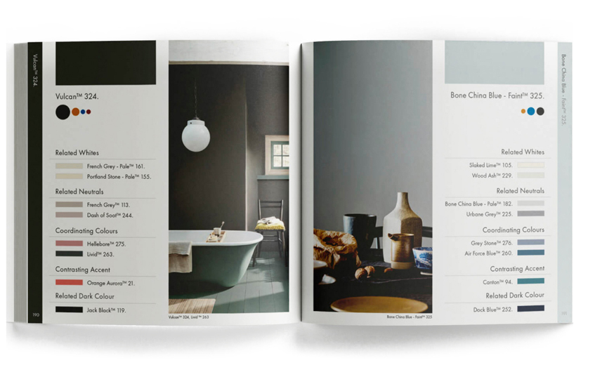 Farbtonfächer, Farbtonkarten und Bücher von Little Greene