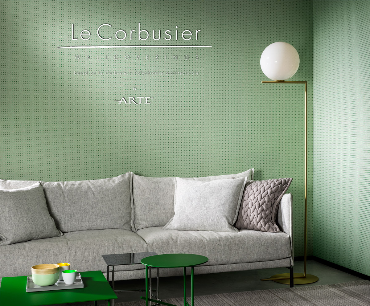 Стеклообои фото в интерьере. Обои le Corbusier Dots Arte. Обои Arte le Corbusier. Обои Ле Корбюзье. Обои Arte le Corbusier Dots 31032.