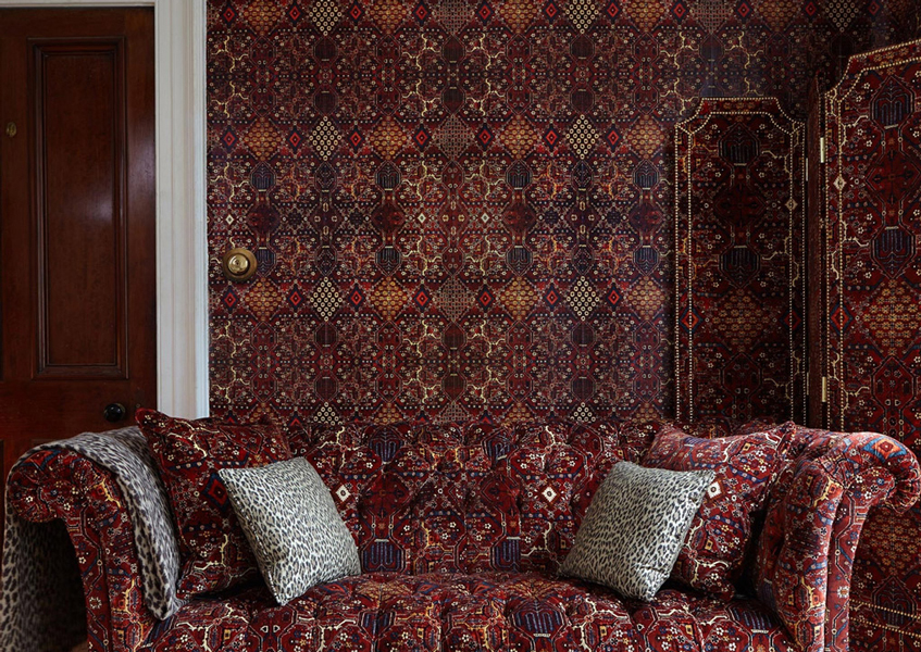Tapeten mit Stoffmuster und Tartan Designs